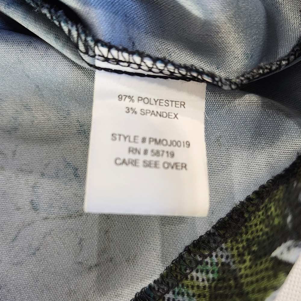 Notations Size PXL Blue and Green Casual Jacket with Artistic Floral Design - Picture 7 of 8